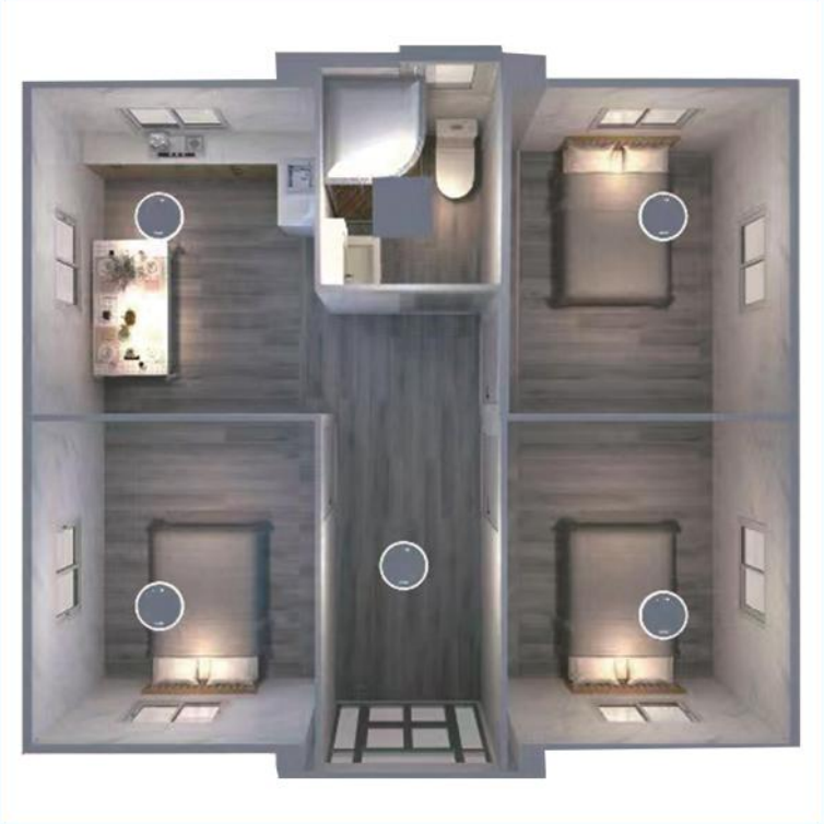Layout Asa Dupla 04 - Planta Residencial Expansível 3D