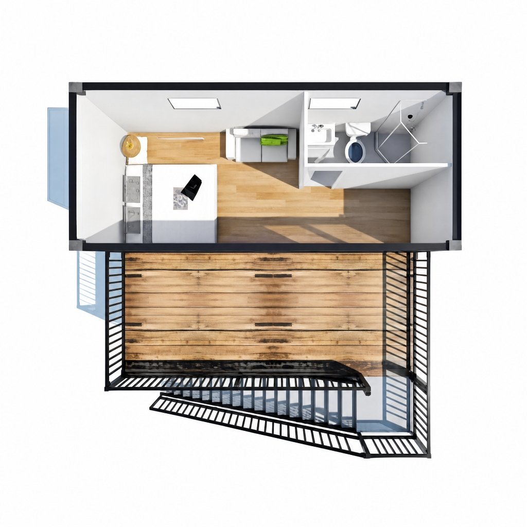 Diagrama 3D Módulo Escadaria JQ-05